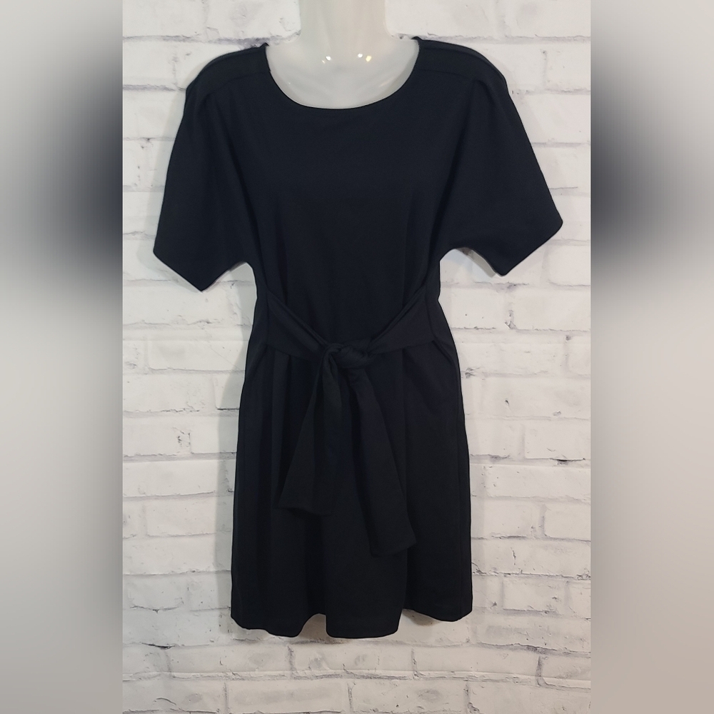New Express Black Belted Dress Small